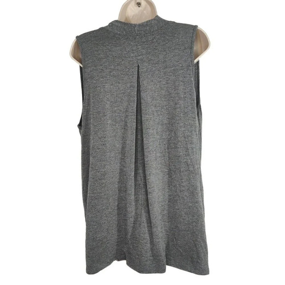 Caralase Grey V-neck Top Shirt Women Size L Sleeveless Casual - Picture 4 of 7